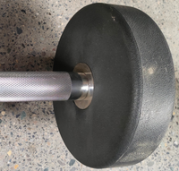 Ensemble d'haltères/haltères Poids libres Force Trainiung Acier Caoutchouc Enduit Tête Ronde Commercia Home Gym Fitness Equipment
