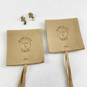Hot Selling Small MOQ Suede Jewelry Packing Pouch Display Microfiber Suede <b>Gift</b> Jewelry Pouch Bag with Inserts Custom Logo - Product Image 1