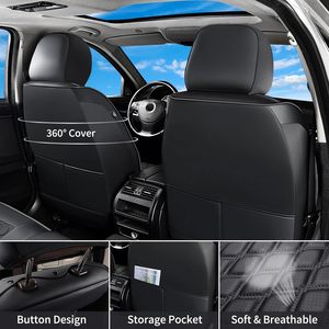 Coprisedili in Pelle per <span class=keywords><strong>Ford</strong></span> F150 SuperCrew 2015-2026, F250/F350/F450 Super Duty Crew Cab 2017-2026, <span class=keywords><strong>Sedili</strong></span> Anteriori e Posteriori - Product Image 2