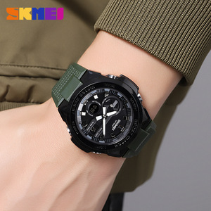 Skmei Sport Watch Men Digital Analog Dual Display Water Resistant 5Bar Tpu Strap Led Light Alarm Outdoor Use - Product Image 4