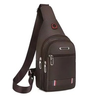 Bolsa de pecho impermeable para auriculares, bolsa de hombro ligera para teléfono móvil para hombre, bolsa de hombro para el pecho