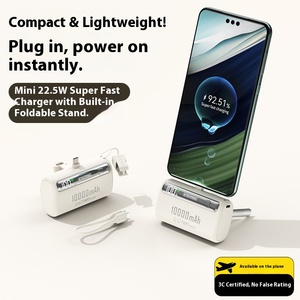 Batterie Externe Capsule 10000 mAh avec Câble Intégré, Mini Batterie Externe Portable et Compacte, <span class=keywords><strong>Recharge</strong></span> Ultra Rapide - Product Image 6