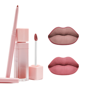 Groothandel Biologische <span class=keywords><strong>2</strong></span> In 1 Beauty Cadeau Roze Lipliner En Lipgloss Set Dagelijks Gebruik Make-Up Lipgloss Kits Met Mat Effect - Product Image 1