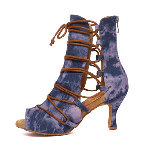 <span class=keywords><strong>Bottines</strong></span> Jazz Montantes Classiques en Jean Bleu pour Femme LUOQIAO, Chaussures <span class=keywords><strong>de</strong></span> <span class=keywords><strong>Danse</strong></span> <span class=keywords><strong>Latine</strong></span> Sexy à Talons Hauts avec Semelles en Daim/Vrai Cuir - Product Image 6