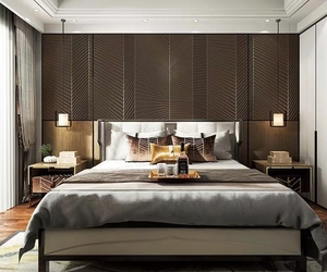 Papier peint géométrique 3D argenté et doré, revêtement mural métallique en relief, <span class=keywords><strong>film</strong></span> décoratif de luxe pour hall d'hôtel, café, restaurant - Product Image 3