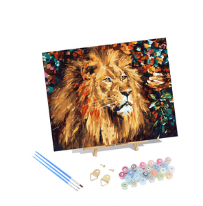 Peintures DIY personnalisées par numéros sur toiles, y compris des toiles encadrées avec pinceaux et peinture acrylique - Product Image 1