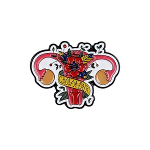 Pin de Solapa con Forma de Útero, Novedad, Venta al por Mayor, Feminismo, Pin de Aleación de Zinc, Insignia Personalizada de Metal, Pin de Esmalte Suave con Útero para Bolsa - Product Image 4