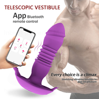 Consolador vibrador de empuje para mujer, vibradores portátiles, Juguetes sexuales anales, masajeador de próstata masculino, Anal tapón, aplicación de Control remoto
