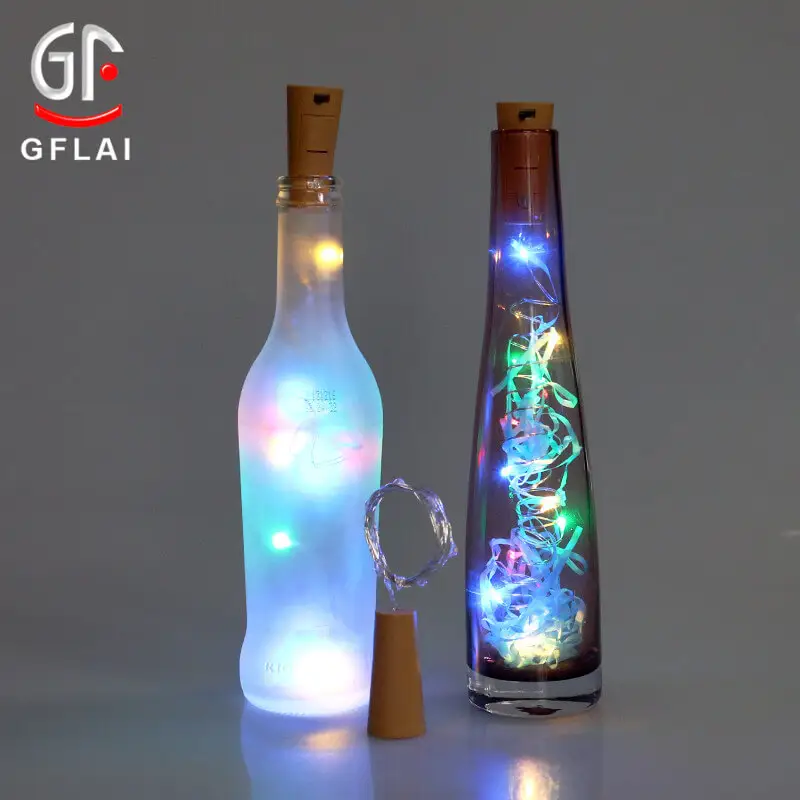 LED Lights Decoration Wine Bottle Cork Shaped Small LED Copper Wire Christmas Light String