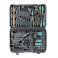 Ensemble d'outils mécaniques en acier au carbone 24T Clé à cliquet 24T Boîte à outils portable Mallette de rangement pour ateliers Matériel CRV à main