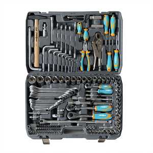 Juego de herramientas mecánicas de acero al carbono de 24T, llave de carraca de 24T, caja de herramientas portátil, caja de almacenamiento para talleres, Material CRV, potencia manual - Product Image 1