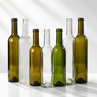 Bouteilles à liqueur en verre transparent de 500 ml et 750 ml, bouteilles à spiritueux vides avec bouchon en liège pour vodka, gin, rhum, whisky, brandy