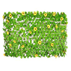 Retractable Garden <strong>Trellis</strong> <strong>Artificial</strong> Wooden Fence <strong>Flowers</strong> Leaves Privacy Screen Backdrop Garden Patio Durable <strong>Artificial</strong> Fence - Product Image 4