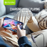 Câble d'extension pour écouteurs BAVIN AUX51 3,5 mm Type C 2 en 1 pour Android