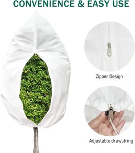 Sac de protection thermique pour pot de fleurs, housse de protection contre le gel, housse de pot de plante pour la protection contre le gel hivernal, plantes d'extérieur - Product Image 4