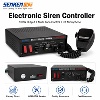 Sirène électronique multifonctionnelle Senken Premium étanche CJB 100w avec amplificateur d'avertissement et microphone pour voiture, camion, ambulance