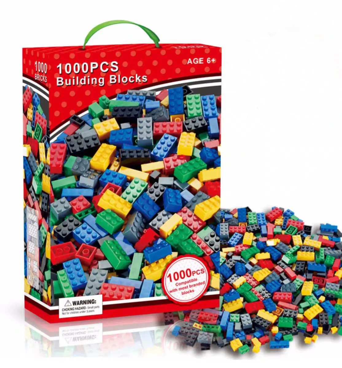 1000 pièces de blocs de construction ABS classiques, ensemble de briques de bricolage, jouets éducatifs compatibles, jouets pour enfants