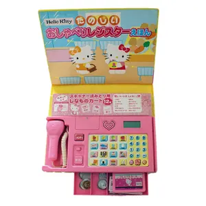 Conjunto de brinquedos de cognize educação infantil personalizado, contador de plástico para supermercado, caixa registradora eletrônica