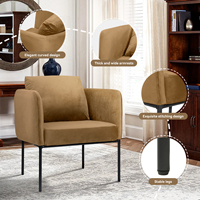Fauteuil de massage inclinable moderne avec rangement, dossier solide et structure métallique pour chambre, salon, salle à manger, appartement, hôtel