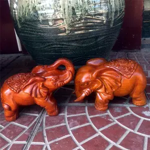 Goedkope Fabriek Prijs Teak Hout Olifant Carving