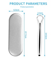Lot de 3 Nettoie-Langues en Acier Inoxydable en Forme de U avec Étui, Personnalisables par Gravure Laser, Vente en Gros