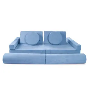 Accessoires canapé-lit nouveau design structure imitation daim mousse modulaire canapé de jeu pour enfants