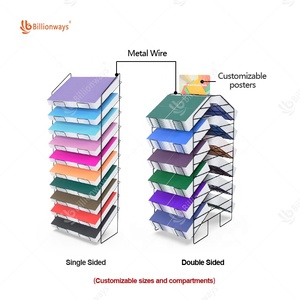 Tùy chỉnh 10 khe cắm dây màu đen sổ lưu niệm Giấy Giá văn phòng phẩm cửa hàng hiển thị Kệ gói giấy hiển thị đứng - Product Image 6