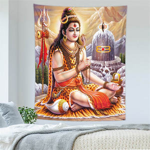 インドの宗教シヴァ神ガネーシャ仏教マンダラヒッピーコットンリネン環境にやさしい高品質のタペストリー壁吊り装飾 - Product Image 3