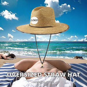 Chapeau de paille vert en feuilles de palmier à très large bord pour l'été, la plage, le surf, le style cowboy, pour usage extérieur, vente en gros - Product Image 2