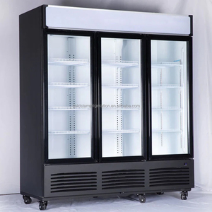 Congélateur refroidisseur industriel en verre debout vitrine commerciale affichage 2 portes boissons réfrigérateur réfrigérateur pour magasins - Product Image 1