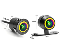 Caméra de recul miniature fisheye grand angle étanche avec vision nocturne 1080P AHD et objectif doré