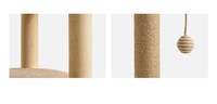 Meuble griffoir pour chat multifonctionnel et durable en bois massif, respectueux de l'environnement, pour griffer, grimper et sauter