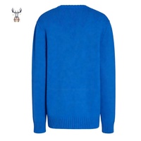 Nanteng Maßgefertigter Großhandel 100% Baumwolle Lässiger Übergroßer Scherenmuster Handgestrickter O-Ausschnitt Langarm Herren Pullover