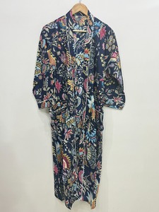 Kimono Largo de Algodón, Talla Única, Holgado y Cómodo para Cualquier Talla, Aproximadamente 50 Pulgadas, Proveedor de la India - Product Image 6