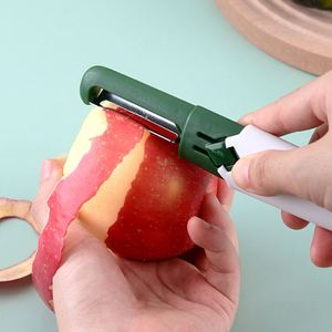 Couteau à éplucher et éplucheur de fruits/melons 2-en-1 en acier inoxydable avec manche en bois, ambidextre, multi-usages pour la cuisine domestique - Product Image 5
