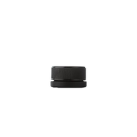Bocaux en verre ronds sur mesure avec motif floral, avec couvercle à vis en plastique noir mat et bambou pour crème pour les yeux cosmétique
