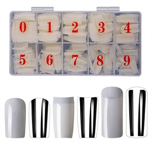 Misscheering <span class=keywords><strong>2021</strong></span> Nuevo Set <span class=keywords><strong>de</strong></span> 500 <span class=keywords><strong>Uñas</strong></span> Postizas Francesas Transparentes Naturales <span class=keywords><strong>de</strong></span> ABS <span class=keywords><strong>de</strong></span> Longitud Corta para Dedos - Product Image 1