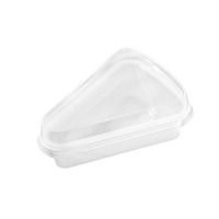 Boîte d'emballage pour gâteaux triangulaires de la marque Beigu, en mousse, 6 pouces/8 pouces, multicouche, transparente, écologique, pour aliments