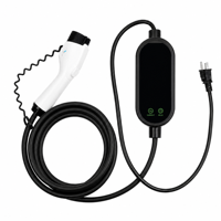 Nouveau chargeur EV portable 7KW 32A Type 2 Niveau 2 Courant réglable IP65 Gaine en TPU Écran LCD 1,8 pouces Prise CEE Charge rapide