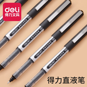 Stylo liquide Deli Direct 0,5 mm noir pour examens, bureau et étudiants - Product Image 3