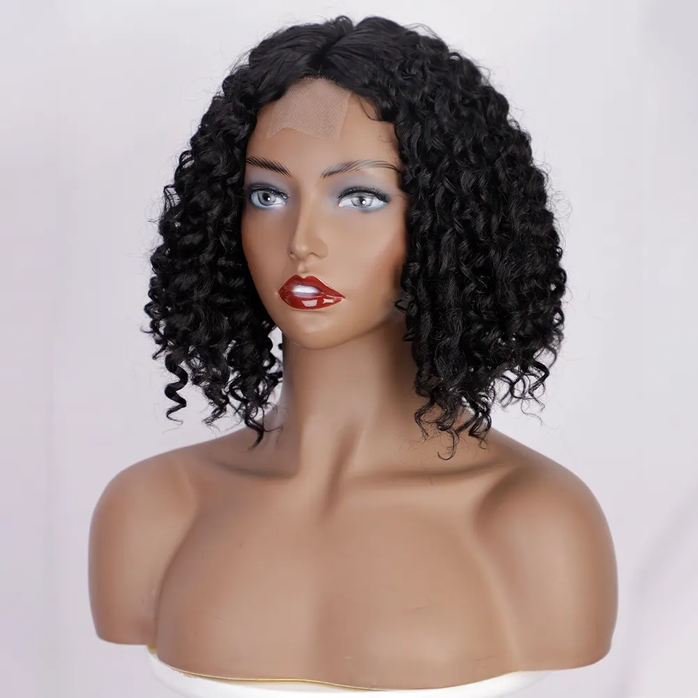 European and American wigs foreign trade models African small curly short curly high temperature chemical fiber headgear