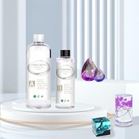 Résine époxy transparente super claire OSBANG 750 ml, 2 composants, pour la construction, les bijoux, les tables, l'art, l'artisanat, le cristal