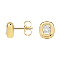 Boucles d'oreilles en moissanite 2 carats taille coussin D VVS1, en argent sterling 925 sans nickel, plaquées or 18 carats, bijoux fins pour femmes