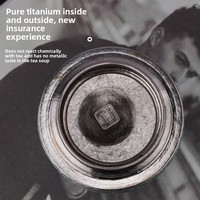Thermos à double paroi en titane pur, isolé magnétiquement, 480 ml, avec affichage de la température, isolation thermique de 12 à 24 heures