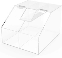 Boîtes de rangement pour bonbons en acrylique transparent, distributeur de bonbons en lucite transparente, distributeur d'aliments secs en acrylique