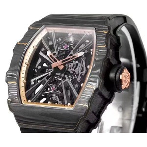 Modern High-end Top-quality Luxury 1201 <b>Black</b> Carbon Fiber Skeletonized Tourbillon Automatic Mechanical <b>Watch</b> for <b>Men</b> - Product Image 3