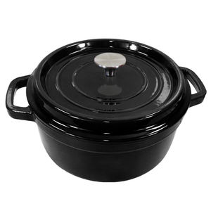 Cocotte/Four à potée en fonte émaillée antiadhésive ronde ou ovale pour la cuisson - Product Image 4