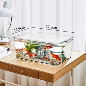 Aquarium de bureau en PET, transparent haute définition, pour poissons rouges, imitation verre, pour salon et aménagement paysager - Product Image 4