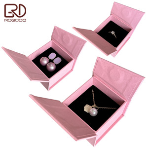 صندوق مجوهرات أنيق من ROGOOD بإغلاق مغناطيسي أخضر، صندوق صلب من الورق المقوى الرمادي للقلادات والأقراط والخواتم، صندوق تغليف أنيق P1752 - Product Image 6