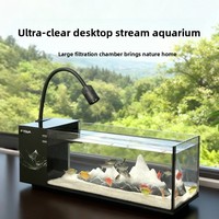 Nouveau modèle Jinjing Ultra-Clear Aquarium de bureau et domestique, ensemble complet avec aménagement aquatique, circulation écologique et filtration